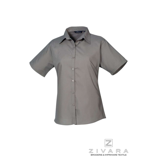 Camasa cu maneca scurta din poplin PRZ302, Camasi pentru dama