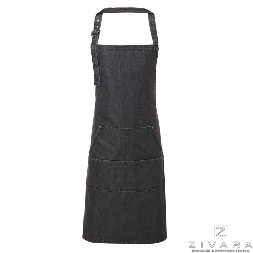 Sort cu pieptar din denim PRZ126, Uniforme bucatari/ospatari