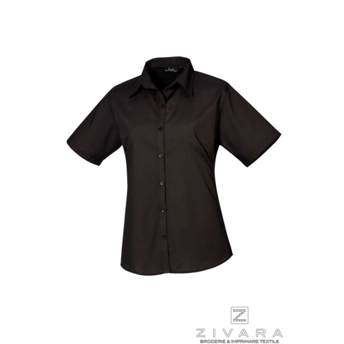 Camasa cu maneca scurta din poplin PRZ302, Camasi pentru dama
