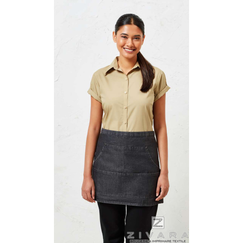 Sort scurt din denim PRZ125, Uniforme bucatari/ospatari, Size: unica, Color: Black denim, Size: unica, Color: Indigo denim