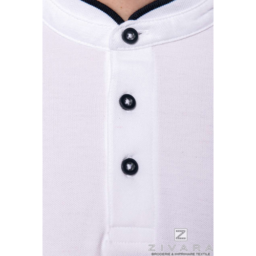 Tricou polo cu guler mandarin KAZ223, Tricouri polo pentru barbati