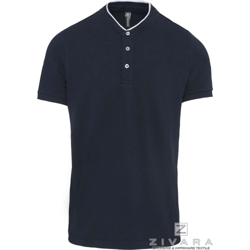 Tricou polo cu guler mandarin KAZ223, Tricouri polo pentru barbati