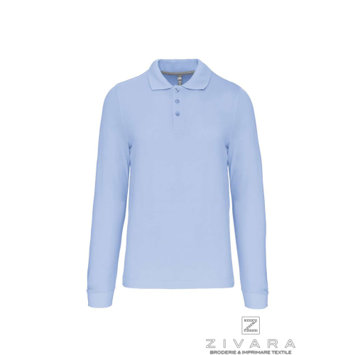 Tricou polo cu maneca lunga KAZ243, Men's Sweatshirts, Size: S, Color: White, Size: m, Color: White, Size: IT, Color: White, Siz