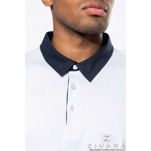Tricou polo Jersey KAZ260, Men's Polo Shirts, Size: S, Color: White, Size: m, Color: White, Size: IT, Color: White, Size: XL, Co