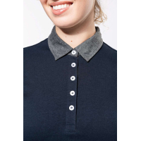 Tricou polo Jersey KAZ261 pentru dama, Women's Polo Shirts, Size: S, Color: White, Size: m, Color: White, Size: IT, Color: White