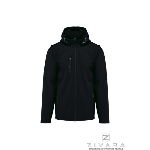 Geaca softshell cu maneci detasabile KAZ422, Men's Bodywarmer, Size: S, Color: dark grey, Size: m, Color: dark grey, Size: IT, C