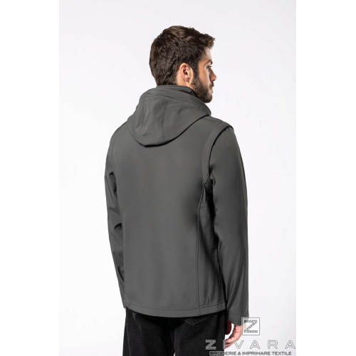 Geaca softshell cu maneci detasabile KAZ422, Men's Bodywarmer, Size: S, Color: dark grey, Size: m, Color: dark grey, Size: IT, C