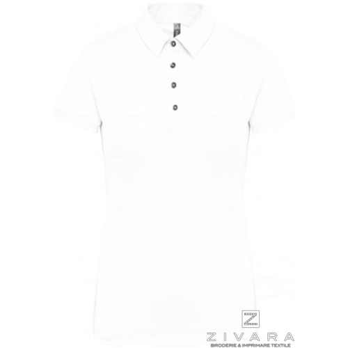 Tricou polo cu nasturi metalici KAZ263 pentru dama, Tricouri polo pentru dama