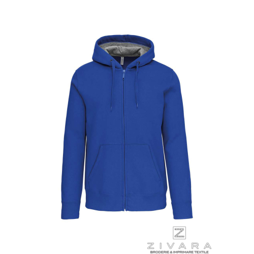 Hanorac cu fermoar KAZ444 unisex, Men's Hoodies, Size: XS, Color: ash grey, Size: S, Color: ash grey, Size: m, Color: ash grey, 