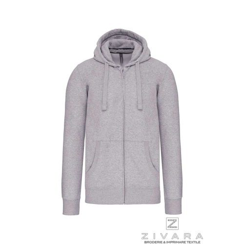 Hanorac cu fermoar clasic KAZ454, Men's Hoodies, Size: S, Color: White, Size: m, Color: White, Size: IT, Color: White, Size: XL,