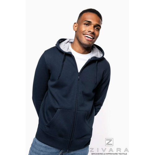 Hanorac cu fermoar KAZ444 unisex, Men's Hoodies, Size: XS, Color: ash grey, Size: S, Color: ash grey, Size: m, Color: ash grey, 