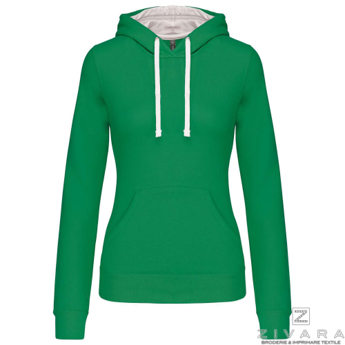 Hanorac bicolor pentru dama, Women's Hoodies, Size: XS, Color: bleu, Size: S, Color: bleu, Size: m, Color: bleu, Size: IT, Color