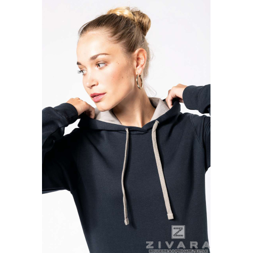 Hanorac bicolor pentru dama, Women's Hoodies, Size: XS, Color: bleu, Size: S, Color: bleu, Size: m, Color: bleu, Size: IT, Color