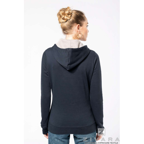 Hanorac bicolor pentru dama, Women's Hoodies, Size: XS, Color: bleu, Size: S, Color: bleu, Size: m, Color: bleu, Size: IT, Color