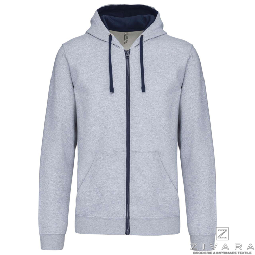 Hanorac bicolor cu fermoar KAZ466, Hanorace pentru barbati