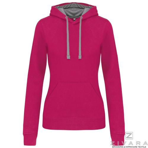 Hanorac bicolor pentru dama, Women's Hoodies, Size: XS, Color: bleu, Size: S, Color: bleu, Size: m, Color: bleu, Size: IT, Color
