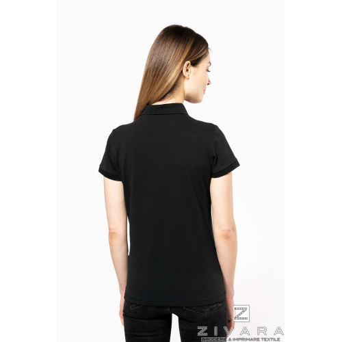 Tricou polo supima KAZ2001 pentru dama, Women's Polo Shirts, Size: XS, Color: White, Size: S, Color: White, Size: m, Color: Whit