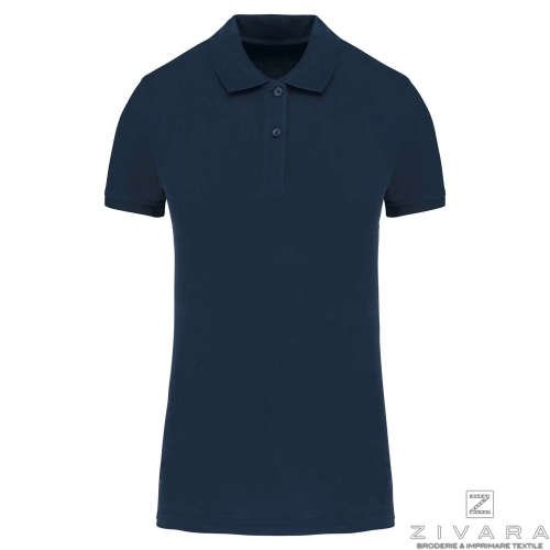 Tricou polo din bumbac organic KAZ2026 pentru dama, Women's Polo Shirts, Size: XS, Color: White, Size: S, Color: White, Size: m,