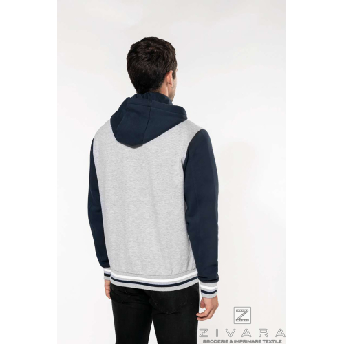 Hanorac tip jacheta KAZ4003, Men's Hoodies, Size: XS, Color: gri, Size: S, Color: gri, Size: m, Color: gri, Size: IT, Color: gri