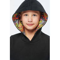 Hanorac pentru copii Patterned KAZ4014, Kids Hoodies, Size: 6/8, Color: Black, Size: 8/10, Color: Black, Size: 10/12, Color: Bla