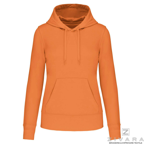 Organic cotton sweatshirt for women KAZ4028, Women's Hoodies, Size: XS, Color: White, Size: S, Color: White, Size: m, Color: Whi
