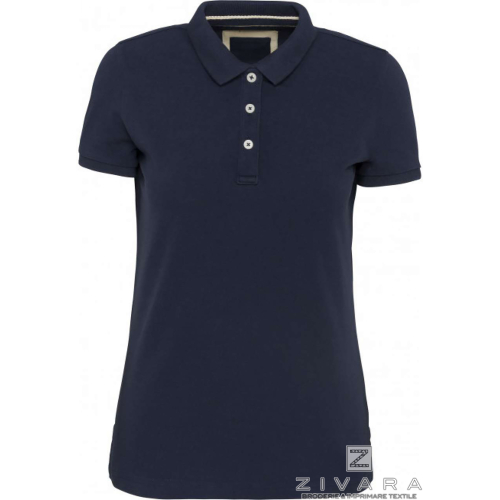 Tricou polo vintage pentru dama KVZ2207, Women's Polo Shirts, Size: XS, Color: Charcoal, Size: S, Color: Charcoal, Size: m, Colo
