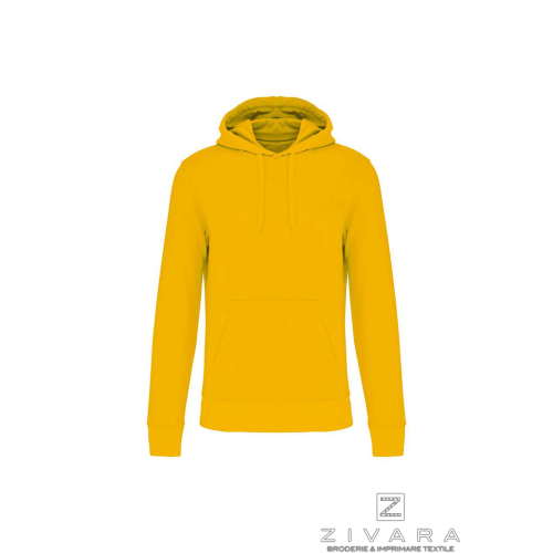 Hanorac bumbac organic barbatesc KAZ4027, Men's Hoodies, Size: S, Color: galben, Size: m, Color: galben, Size: IT, Color: galben