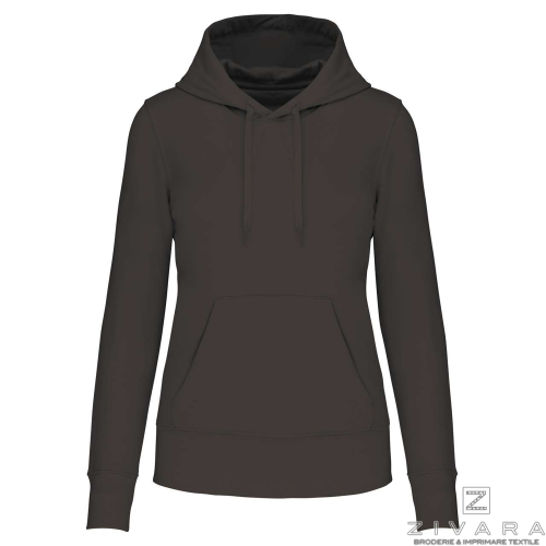 Organic cotton sweatshirt for women KAZ4028, Women's Hoodies, Size: XS, Color: White, Size: S, Color: White, Size: m, Color: Whi