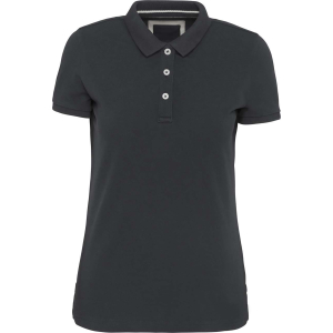 Tricou polo vintage pentru dama KVZ2207, Women's Polo Shirts, Size: XS, Color: Charcoal, Size: S, Color: Charcoal, Size: m, Colo 2