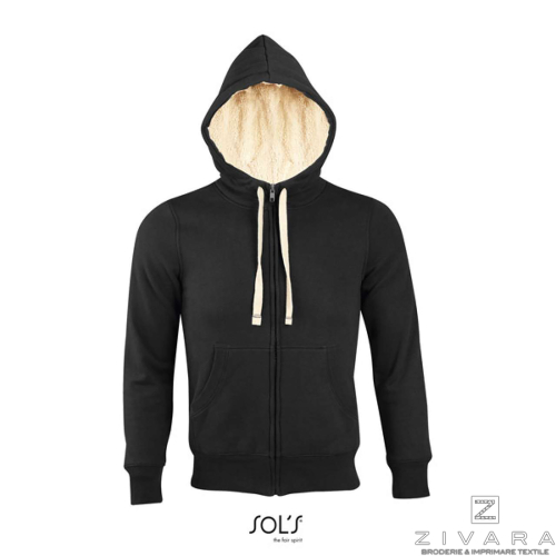 Hanorac Sherpa unisex SOZ00584, Men's Hoodies, Size: S, Color: gri, Size: m, Color: gri, Size: IT, Color: gri, Size: XL, Color: 