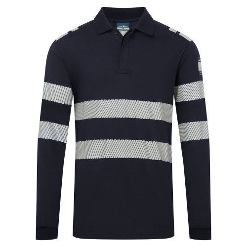 Camasa ignifug modaflame antiestatic vizibilitate ridicata long sleeve polo, Men's Polo Shirts, Size: 4XL, Color: galben, Size: 