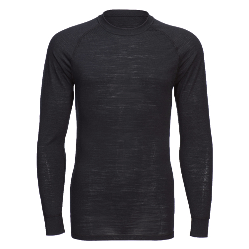 Tricou Crewneck cu mânecă lungă din lână Merino, Tricouri pentru barbati