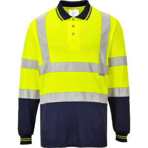 Tricou Polo Two-Tone cu Maneci Lungi, Tricouri polo pentru barbati