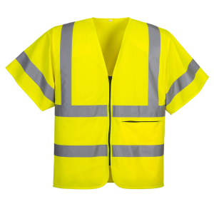 Vesta cu fermoar cu jumătate de mânecă, Veste reflectorizante